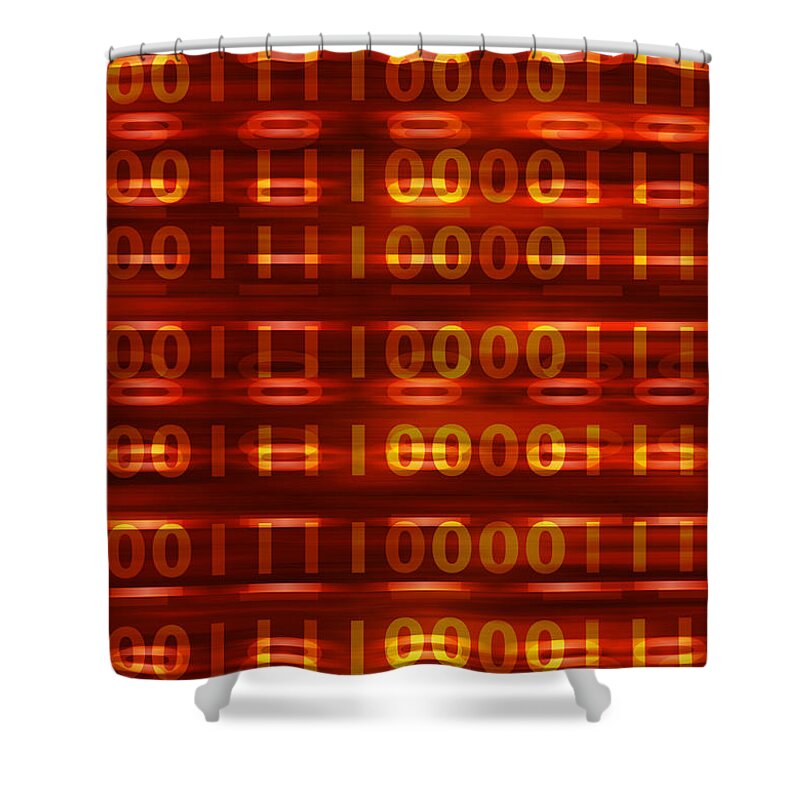 Background Shower Curtain featuring the digital art Binary by Steve Ball