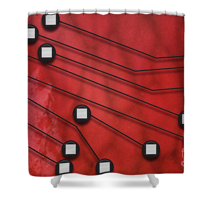 Graphic Shower Curtain featuring the photograph Biochip by Sigrid Gombert