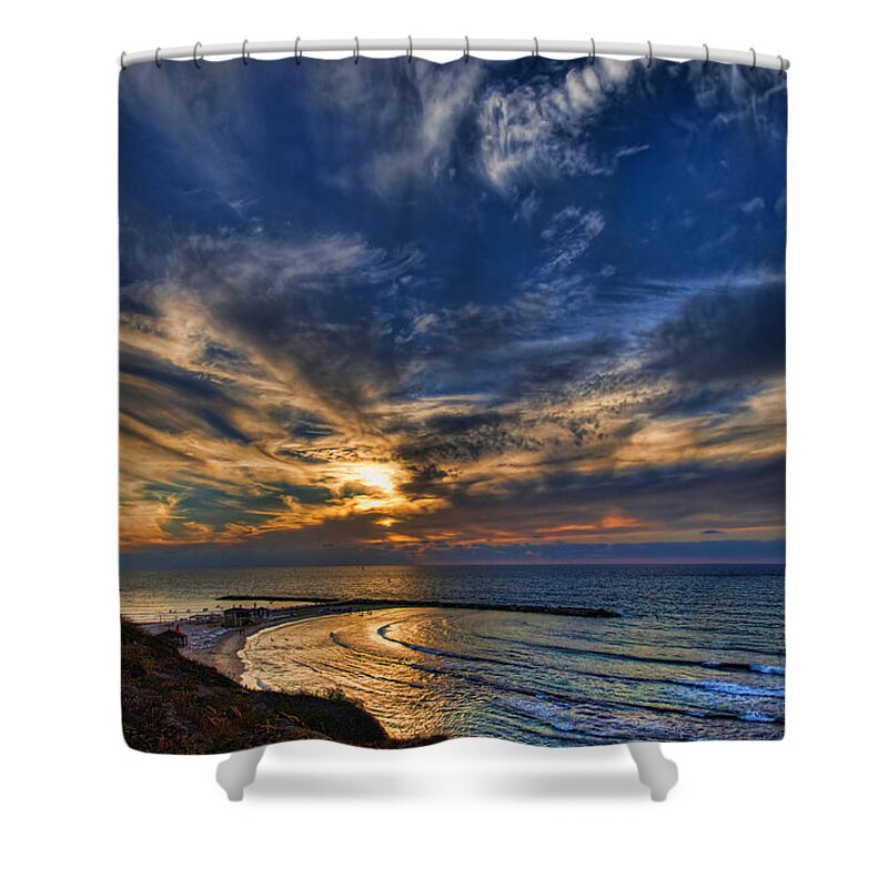 Hilton Shower Curtain featuring the photograph Birdy Bird at Hilton Beach by Ron Shoshani