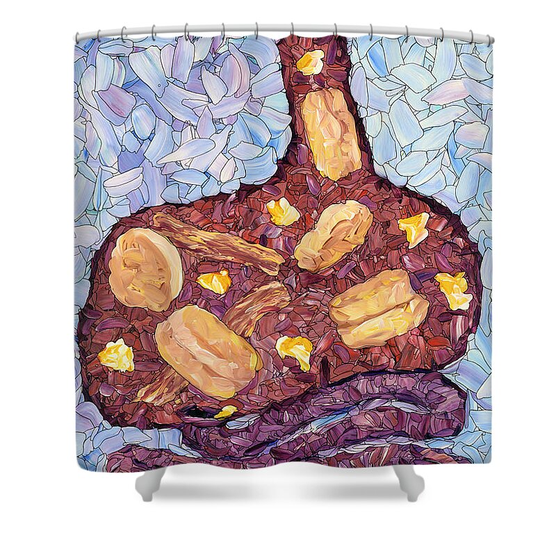 Biscuit Basket Shower Curtain featuring the painting Biscuit Basket by James W Johnson