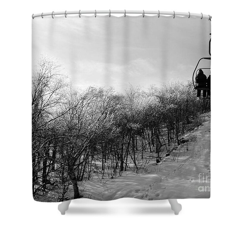 Barbara Bardzik Shower Curtain featuring the photograph Black Ice by Barbara Bardzik