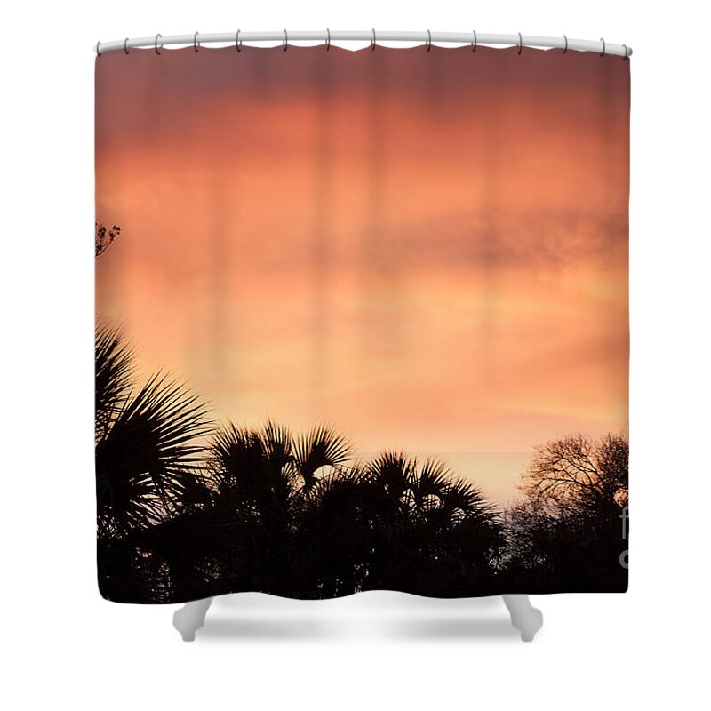 Landscape Shower Curtain featuring the photograph Blazing Sunset by Todd Blanchard
