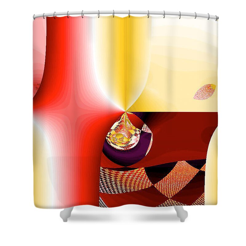 Fractal Art Shower Curtain featuring the digital art Blessing by Judith Chantler