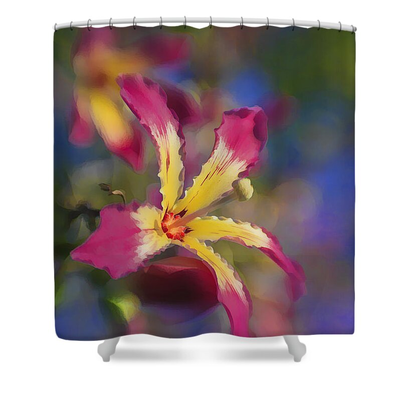 Hot Pink Shower Curtain featuring the photograph Bloomin Hong Kong Orchid by Scott Campbell