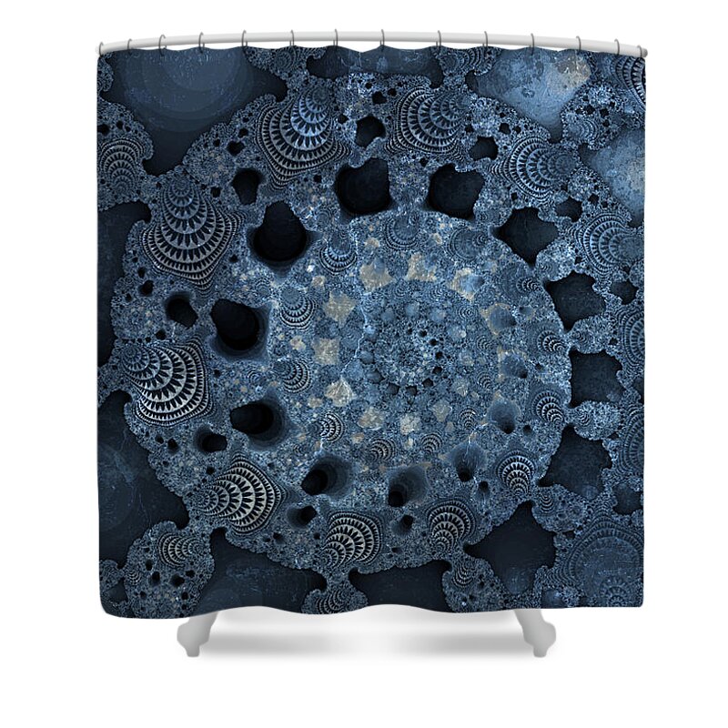 Fractal Shower Curtain featuring the photograph Blue Agate by Carol Senske