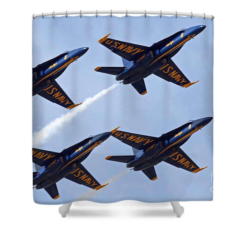 Colorado Shower Curtain featuring the photograph Blue Angels over Colorado by Bob Hislop