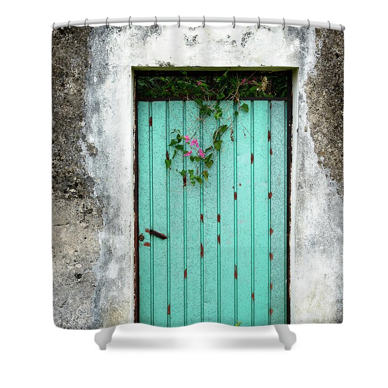 Built Structure Shower Curtain featuring the photograph Blue Door -xxxl by Ogphoto