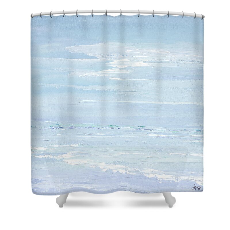 Costal Shower Curtain featuring the painting Blue Dream by Tamara Nelson