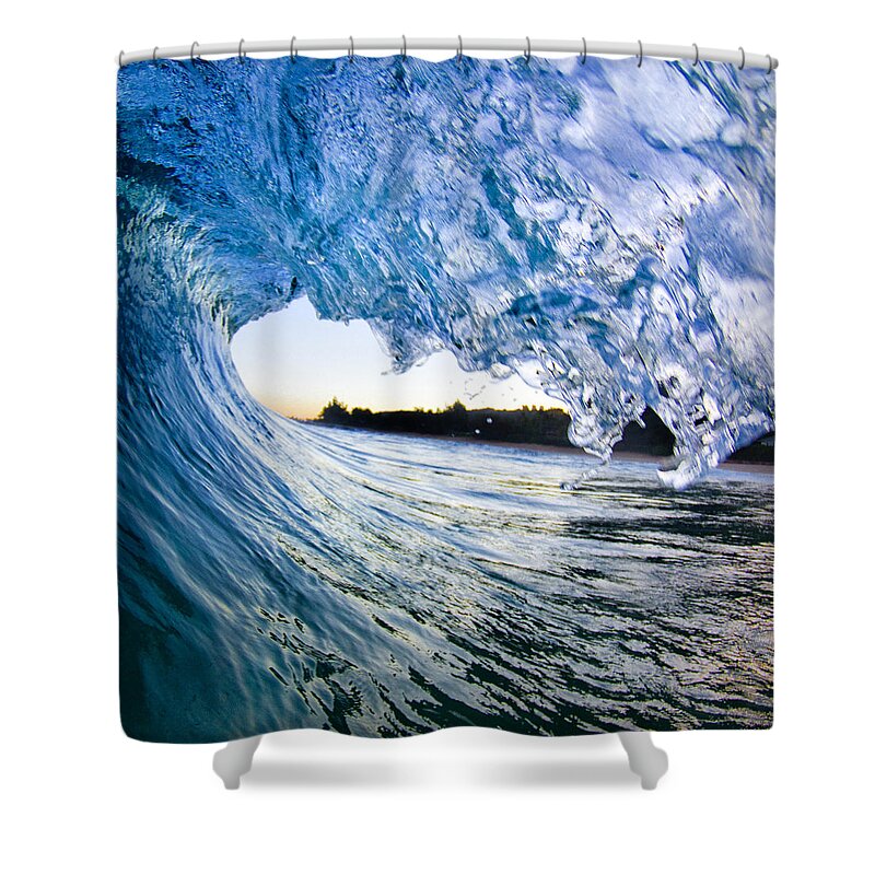 Water Shower Curtain featuring the photograph Blue envelope - part 2 of 3 by Sean Davey