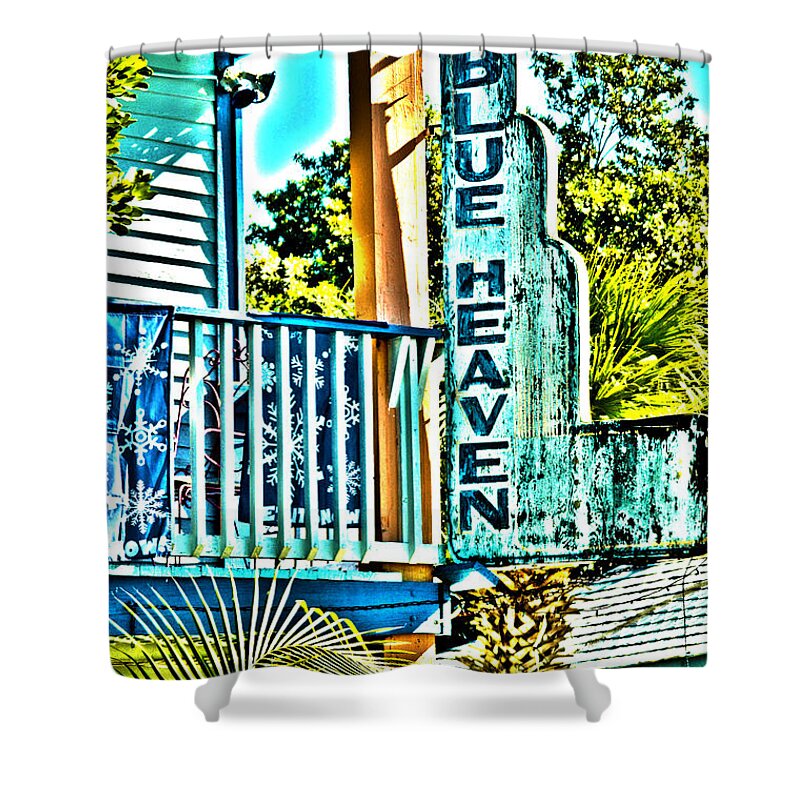 Blue Heaven Shower Curtain featuring the photograph Blue Heaven in Key West - 1 by Susanne Van Hulst