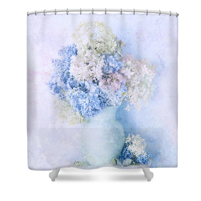 Hydrangea Shower Curtain featuring the photograph Blue Hydrangea by Theresa Tahara