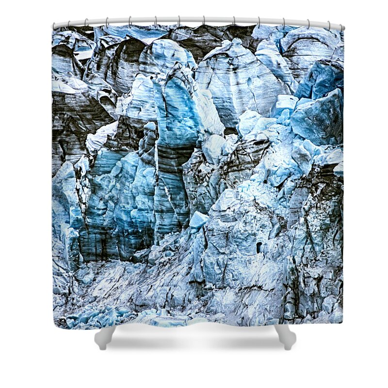 Alaska Shower Curtain featuring the photograph Blue Ice by John Haldane