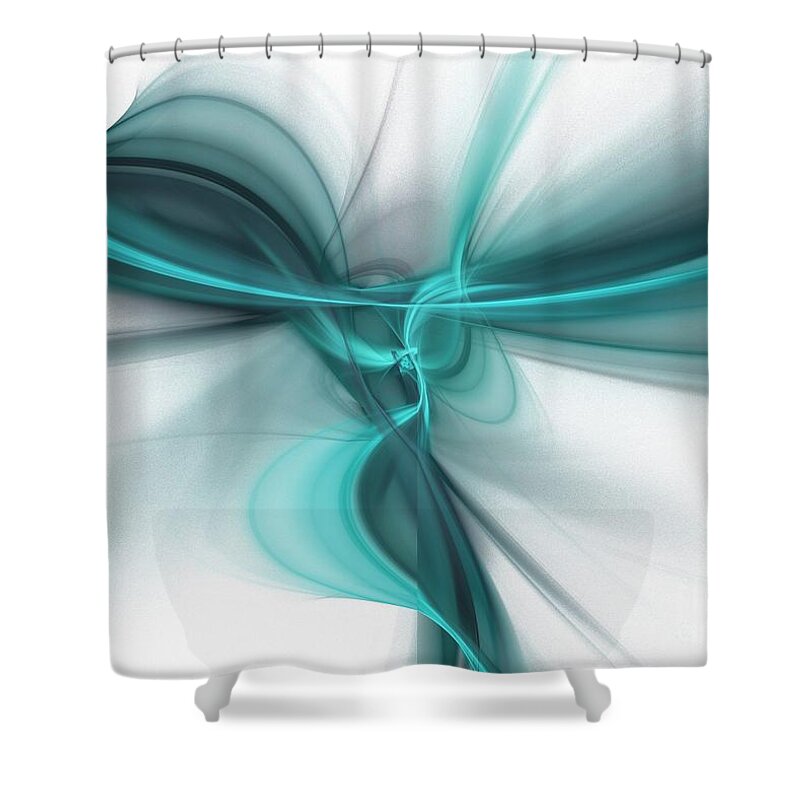 Blue Knot Shower Curtain featuring the digital art Blue Knot by Elizabeth McTaggart