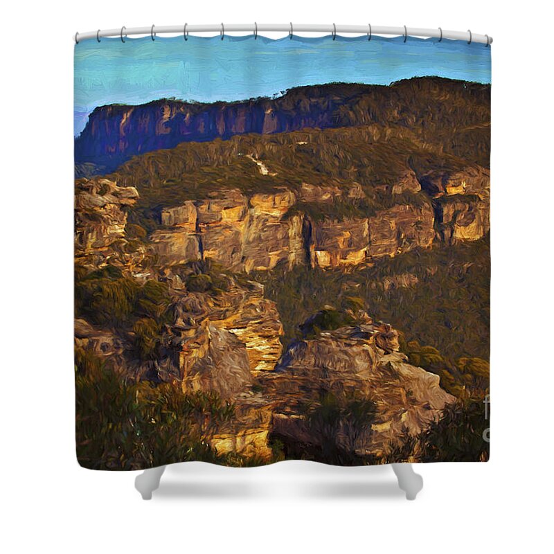 Blue Mountains Shower Curtain featuring the photograph Blue Mountains by Sheila Smart Fine Art Photography