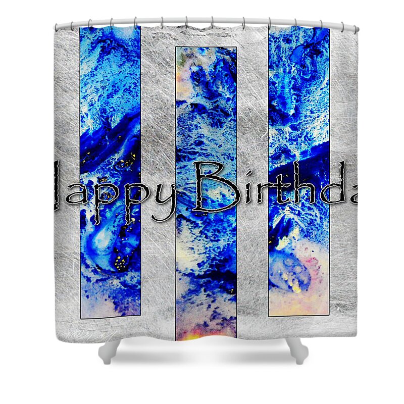 Greeting Card Shower Curtain featuring the photograph Blue Panels by Randi Grace Nilsberg