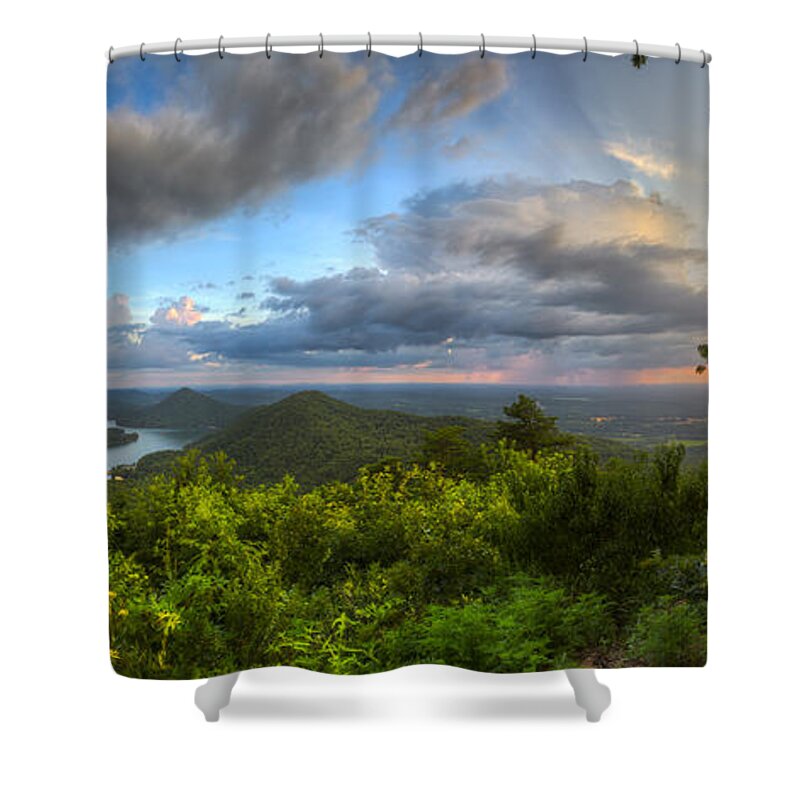 Appalachia Shower Curtain featuring the photograph Blue Ridge Mountains Panorama by Debra and Dave Vanderlaan