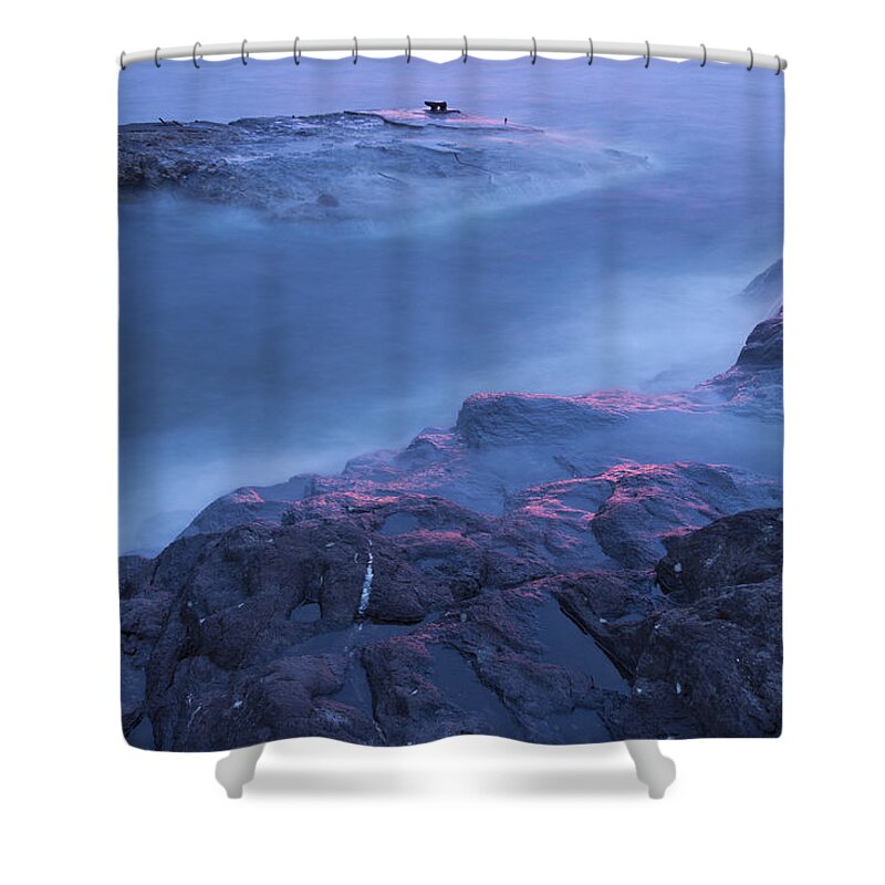 Lake Superior Shower Curtain featuring the photograph Blue 'rise by Linda Ryma