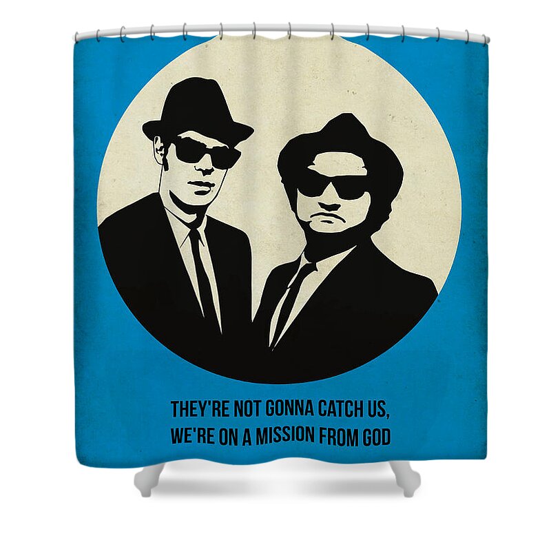  Shower Curtain featuring the painting Blues Brothers Poster by Naxart Studio