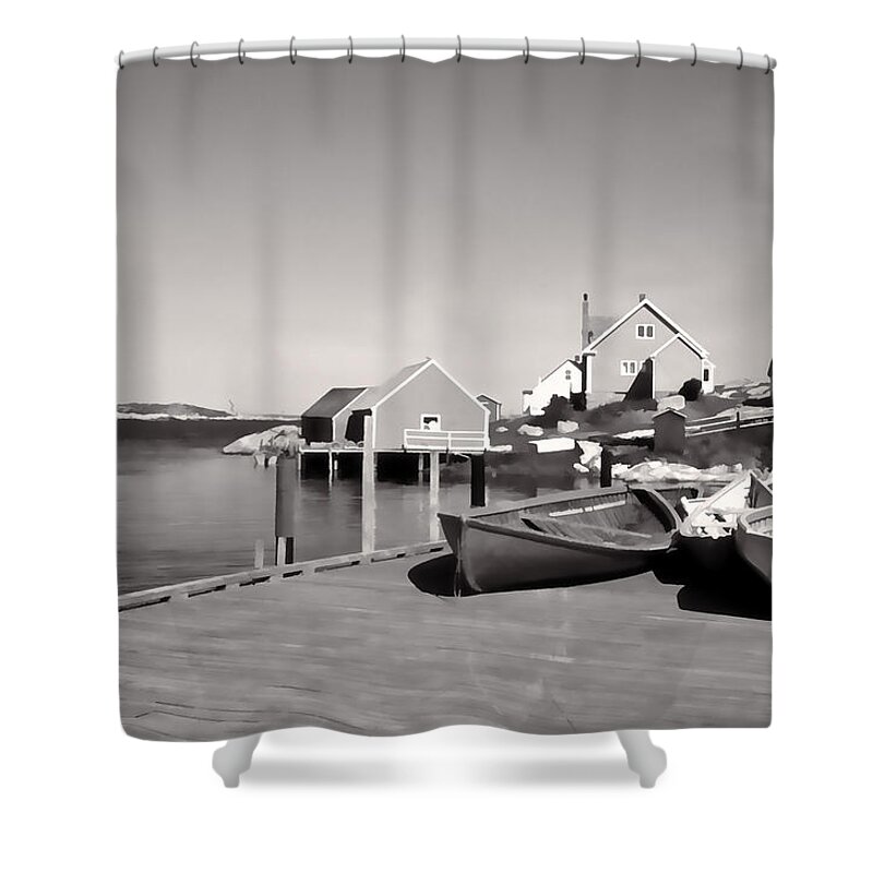 Canoes Shower Curtain featuring the photograph Boats again by Cathy Anderson