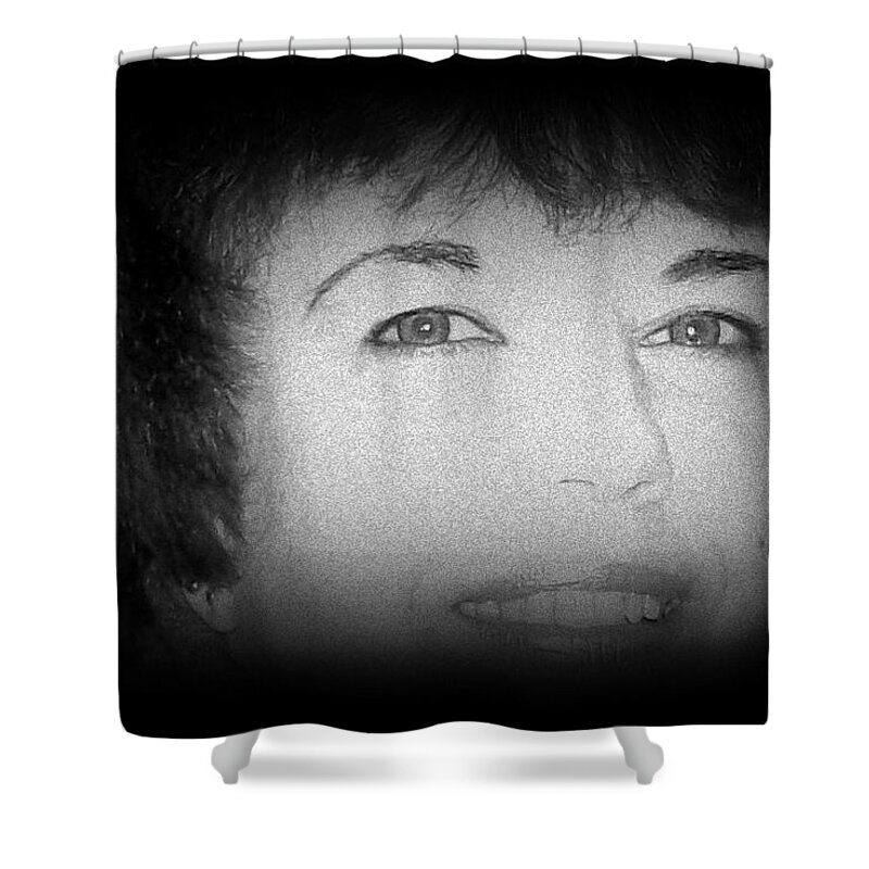 Black Shower Curtain featuring the photograph Bobby's Girl by Barbara S Nickerson