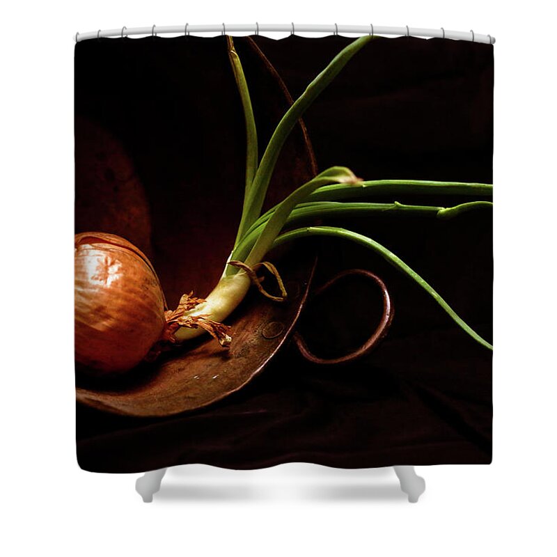 Latin America Shower Curtain featuring the photograph Bodegon Con Cebolla by Getti Images Contributor