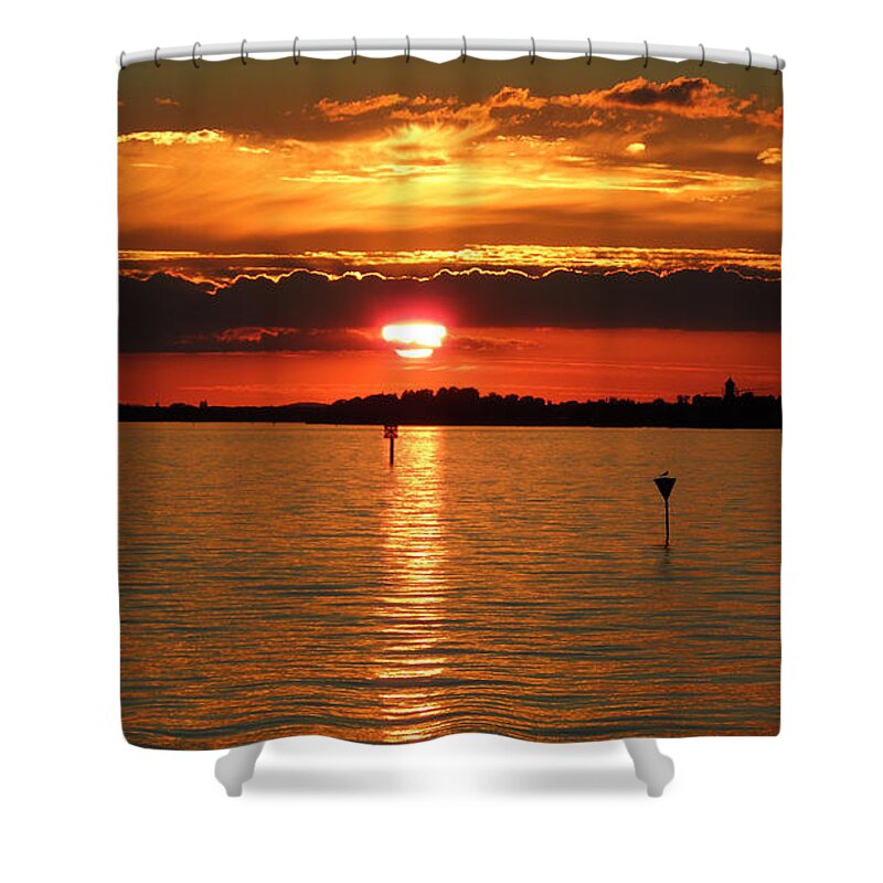 Colette Shower Curtain featuring the photograph Bodensee Island Sunset by Colette V Hera Guggenheim
