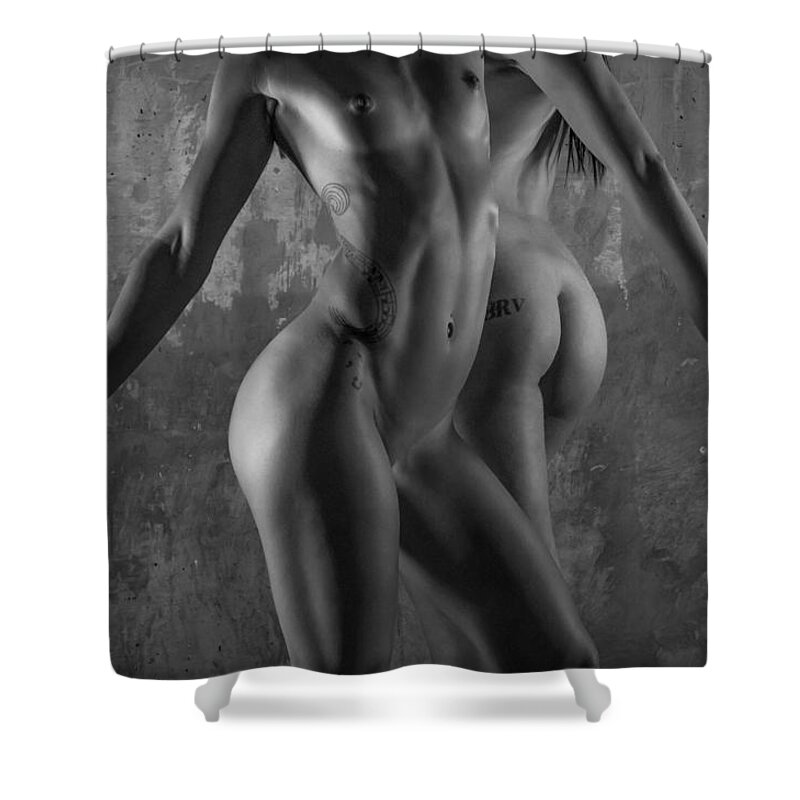 Blue Muse Fine Art Shower Curtain featuring the photograph Body Language by Blue Muse Fine Art