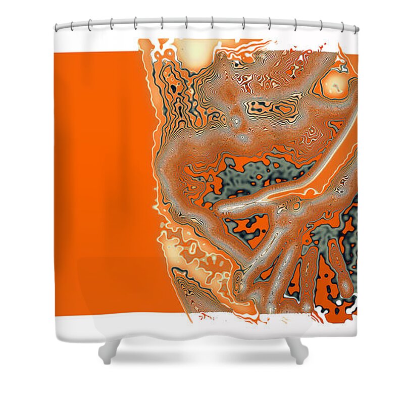 Abstract Shower Curtain featuring the photograph Body by Stelios Kleanthous