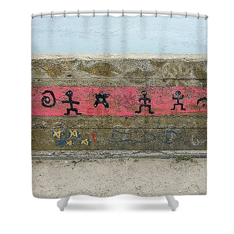 Bolinas Shower Curtain featuring the photograph Bolinas Grafitti by Richard Reeve