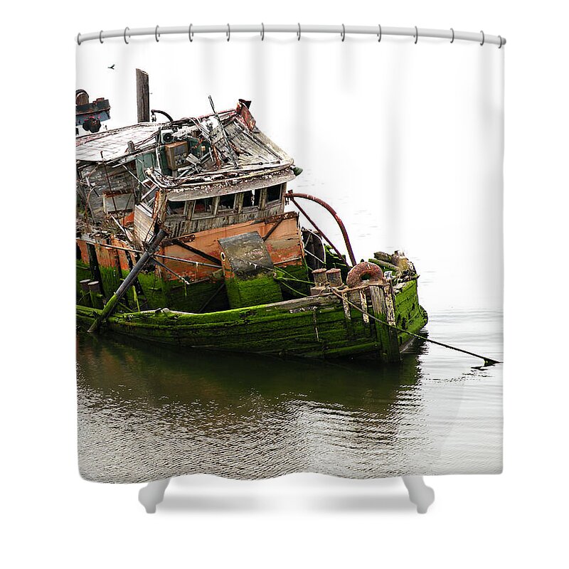 Tugboat Shower Curtain featuring the photograph Bone Weary by Micki Findlay