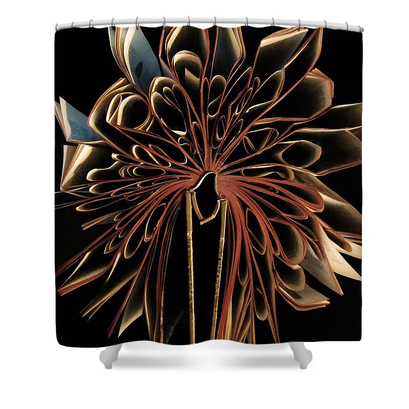 Book Shower Curtain featuring the photograph Book Flower by Nicklas Gustafsson