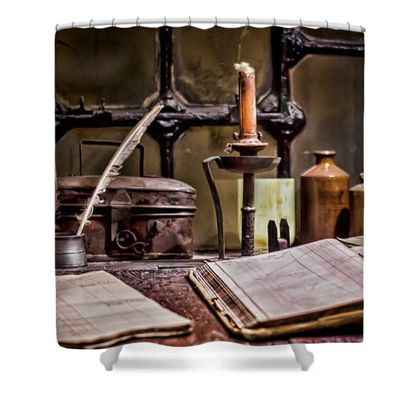 Bookkeeper Shower Curtain featuring the photograph Book Keeper by Heather Applegate