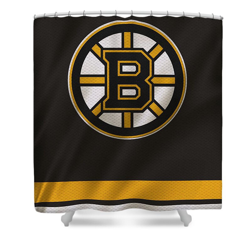 Bruins Shower Curtain featuring the photograph Boston Bruins Uniform by Joe Hamilton