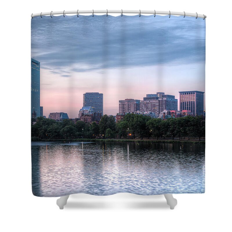 Clarence Holmes Shower Curtain featuring the photograph Boston Skyline III by Clarence Holmes