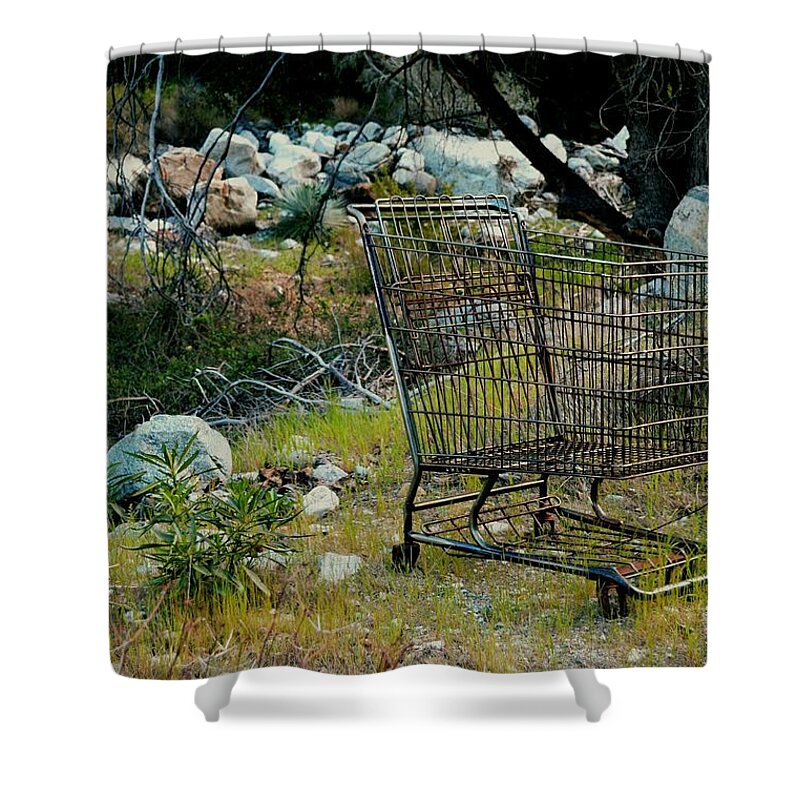 Shopping Cart Shower Curtain featuring the photograph Boulder Market by Laureen Murtha Menzl