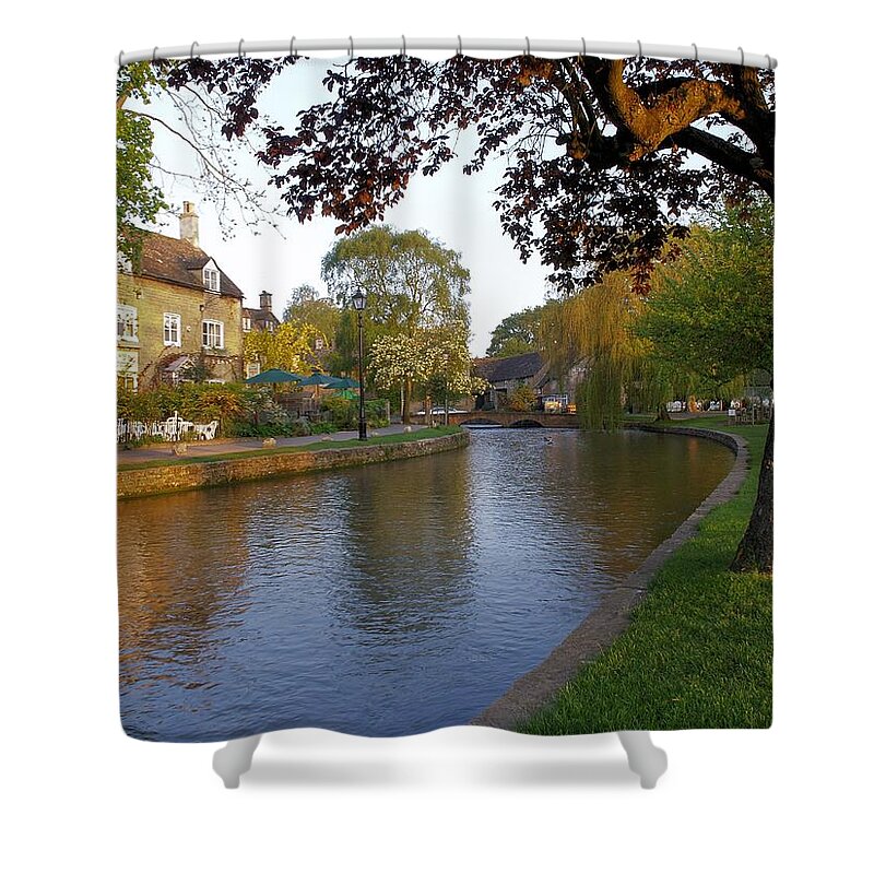River Shower Curtain featuring the photograph Bourton on the Water 3 by Ron Harpham