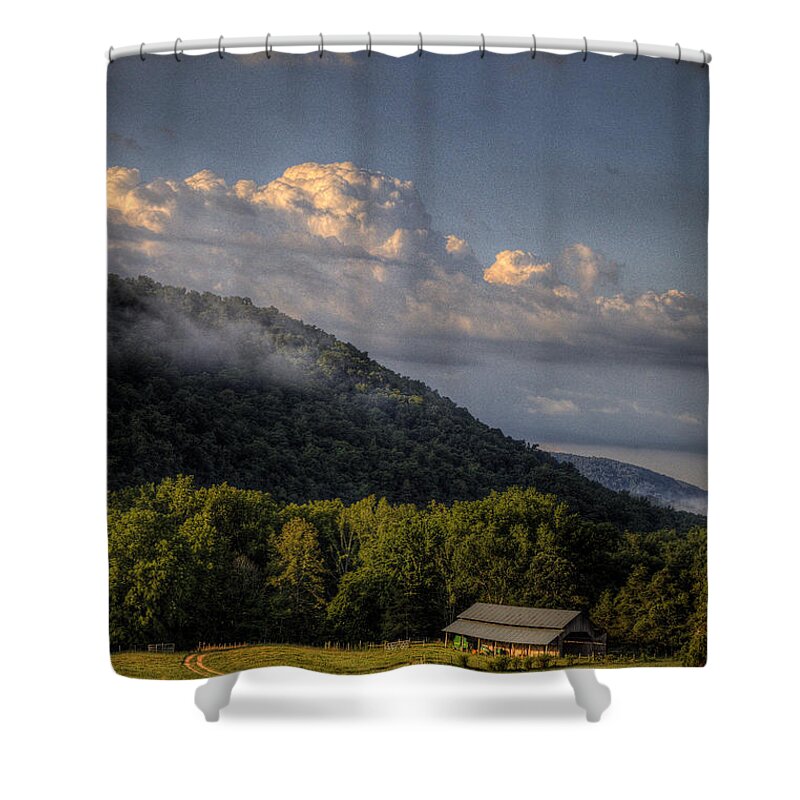 Landscape Shower Curtain featuring the photograph Boxley Valley Barn by Michael Dougherty