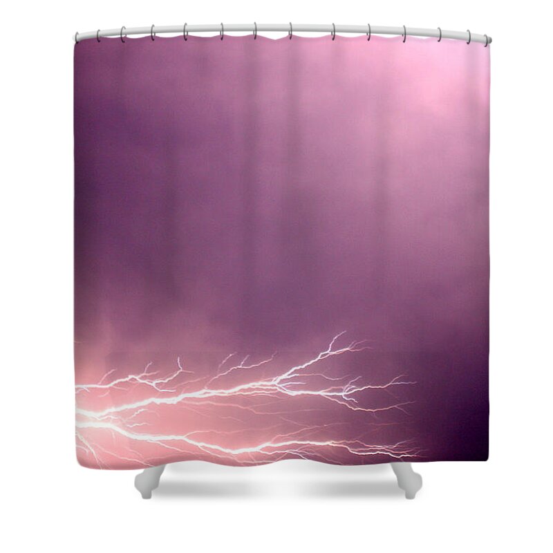 Lightning Shower Curtain featuring the photograph Branch Lightning by Jean Macaluso