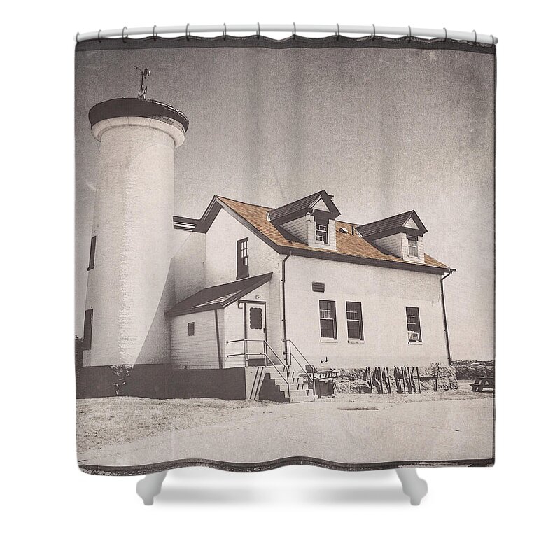 Nantucket Shower Curtain featuring the photograph Brant Point Coast Guard by Natasha Marco