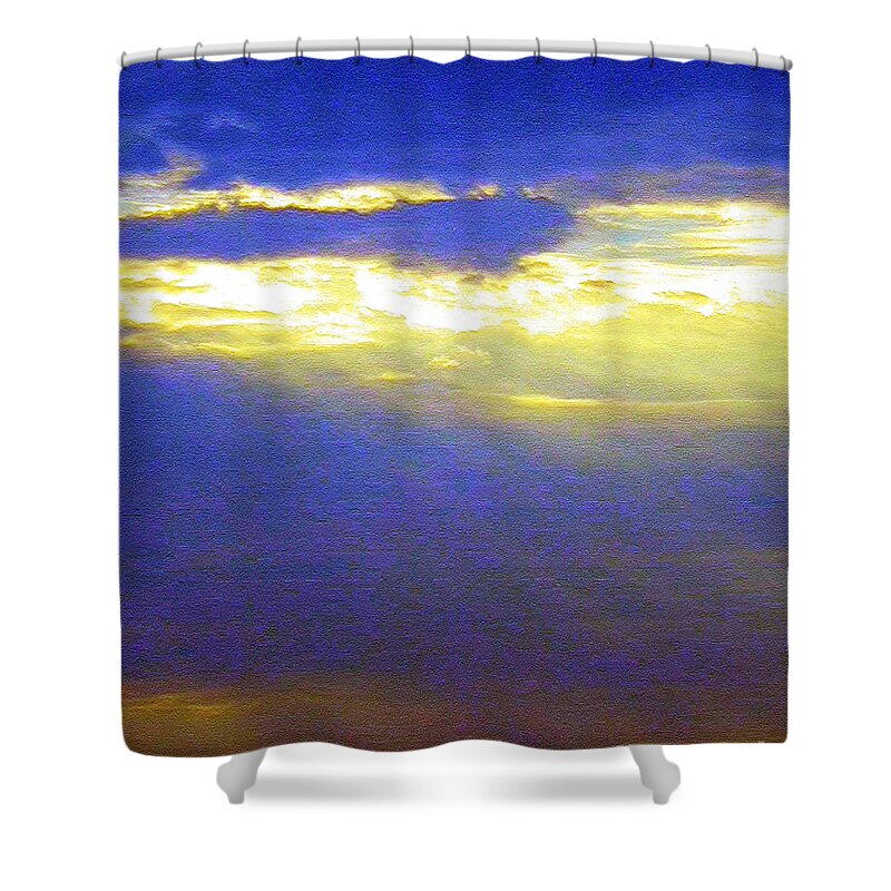 Sunrise Shower Curtain featuring the painting Breaking Day by Robyn King