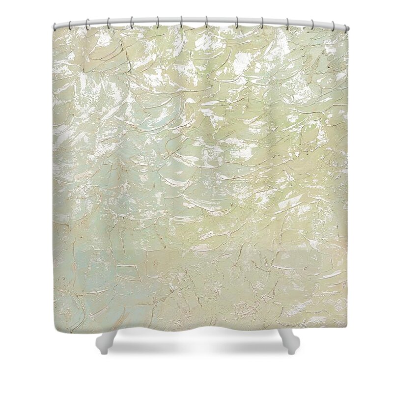 Pink Shower Curtain featuring the painting Breath of Spring by Linda Bailey