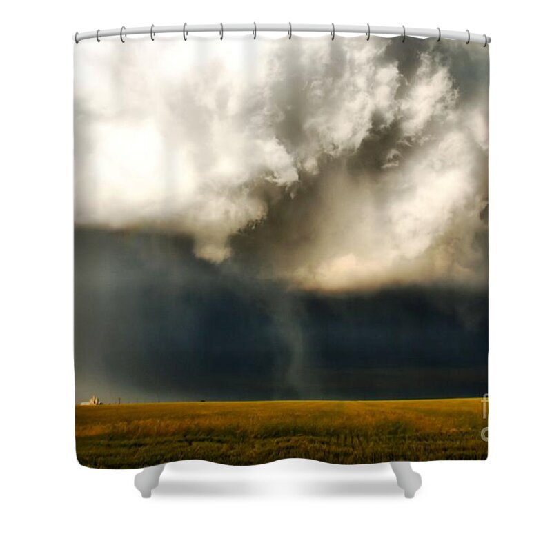 Landscape Shower Curtain featuring the photograph Brewing Storm by Steven Reed