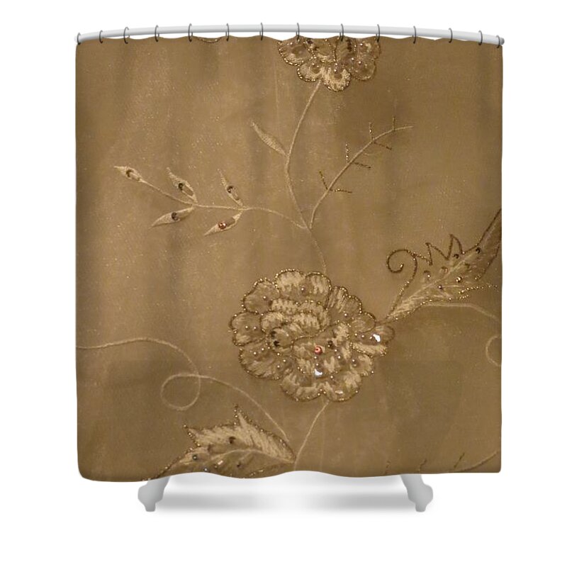 Bridal Shower Curtain featuring the photograph Bridal Embelishment by Fortunate Findings Shirley Dickerson
