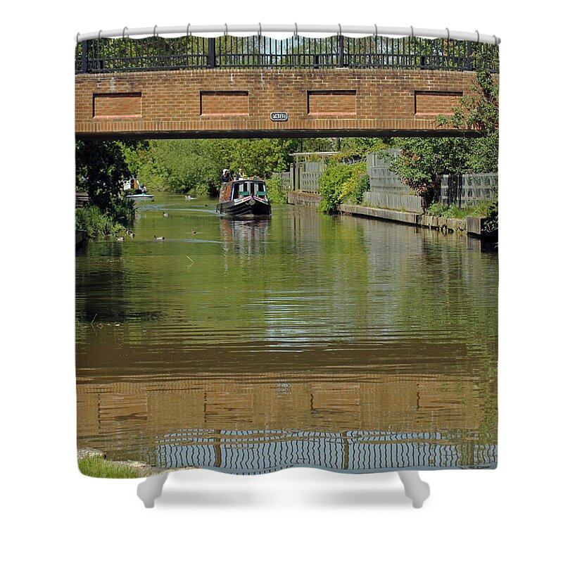 Elizabeth Jennings Way Bridge Shower Curtain featuring the photograph Bridge 238B Oxford Canal by Tony Murtagh