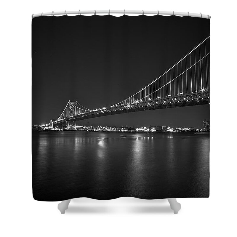 Camden Shower Curtain featuring the photograph Bridged by Rob Dietrich