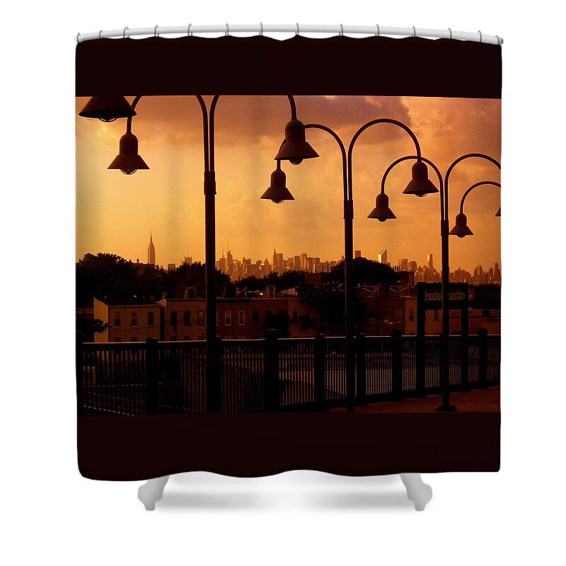 Iphone Cover Cases Shower Curtain featuring the photograph Broadway Junction in Brooklyn, New York by Monique Wegmueller