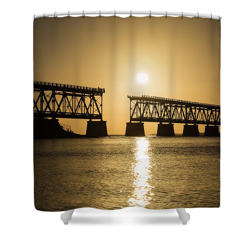 Florida Shower Curtain featuring the photograph Broken Bridge by Kristopher Schoenleber