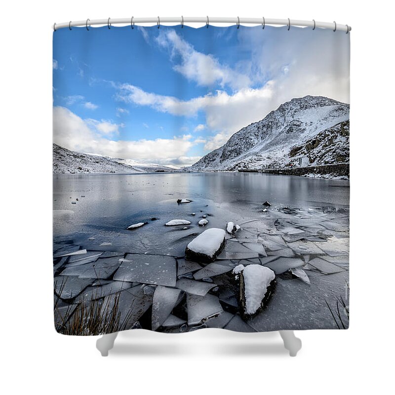 Lake Ogwen Shower Curtain featuring the photograph Broken Ice by Adrian Evans