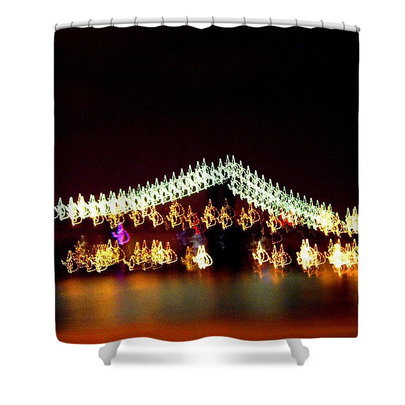 Brooklyn Bridge Shower Curtain featuring the photograph Brooklyn Bridge at Night by Cleaster Cotton