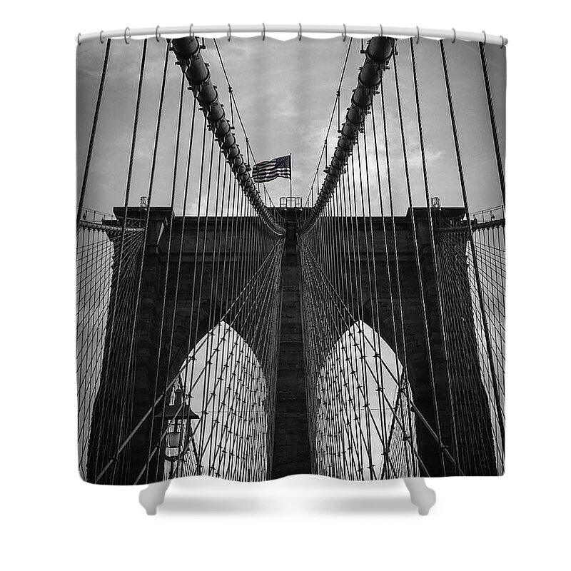 New York Shower Curtain featuring the photograph Brooklyn Bridge by Nicklas Gustafsson